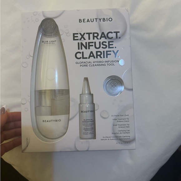 BEAUTY BIO White Glacial Hydro-Infusion Pore Cleansing Tool EXTRACT INFUSE CLARI - Picture 1 of 5